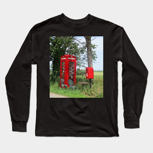 Red phone and post box. Long Sleeve T-Shirt by TreacleDesigns